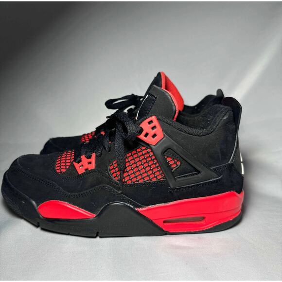 Size 6.5 - Nike Air Jordan 4 Retro GS Red Thunder Men\'s Shoes Ships Now